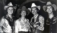 Craig (far left), along with the author, Wayne Riker, in Hey Fever in the early 1980s