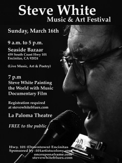 Flyer for the Steve White Music and Art Festival