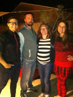 The Zimmermans - found us on their honeymoon in San Fran, then drove from AZ to see us on their first anniversary!