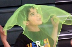 Scarf juggling. Photo by Sneha Craig.