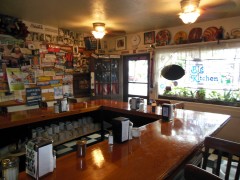 A charming interior with years of memorabilia gracing the walls. Photo by Liz Abbott.