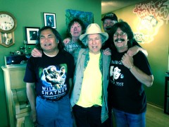 At a listening party for The Hollywood Project. Mike Alvarez, Wolfgang Grasekamp, Kalinich, Humphries. Photo by Liz Abbott.