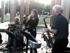 The Sprague brothers with Tripp's daughter Kate at Panama 66