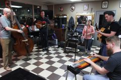 Fanny and the boys in rehearsal. Photo by Dan Chusid.
